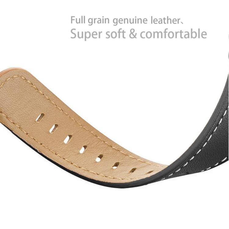 Läderarmband till Samsung Galaxy Watch8 / Watch8 Classic - Svart
