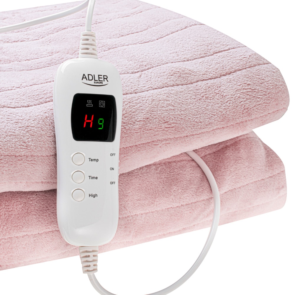 Adler värmefilt med 7 värmelägen och timer – Rosa