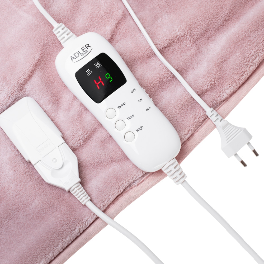 Adler värmefilt med 7 värmelägen och timer – Rosa