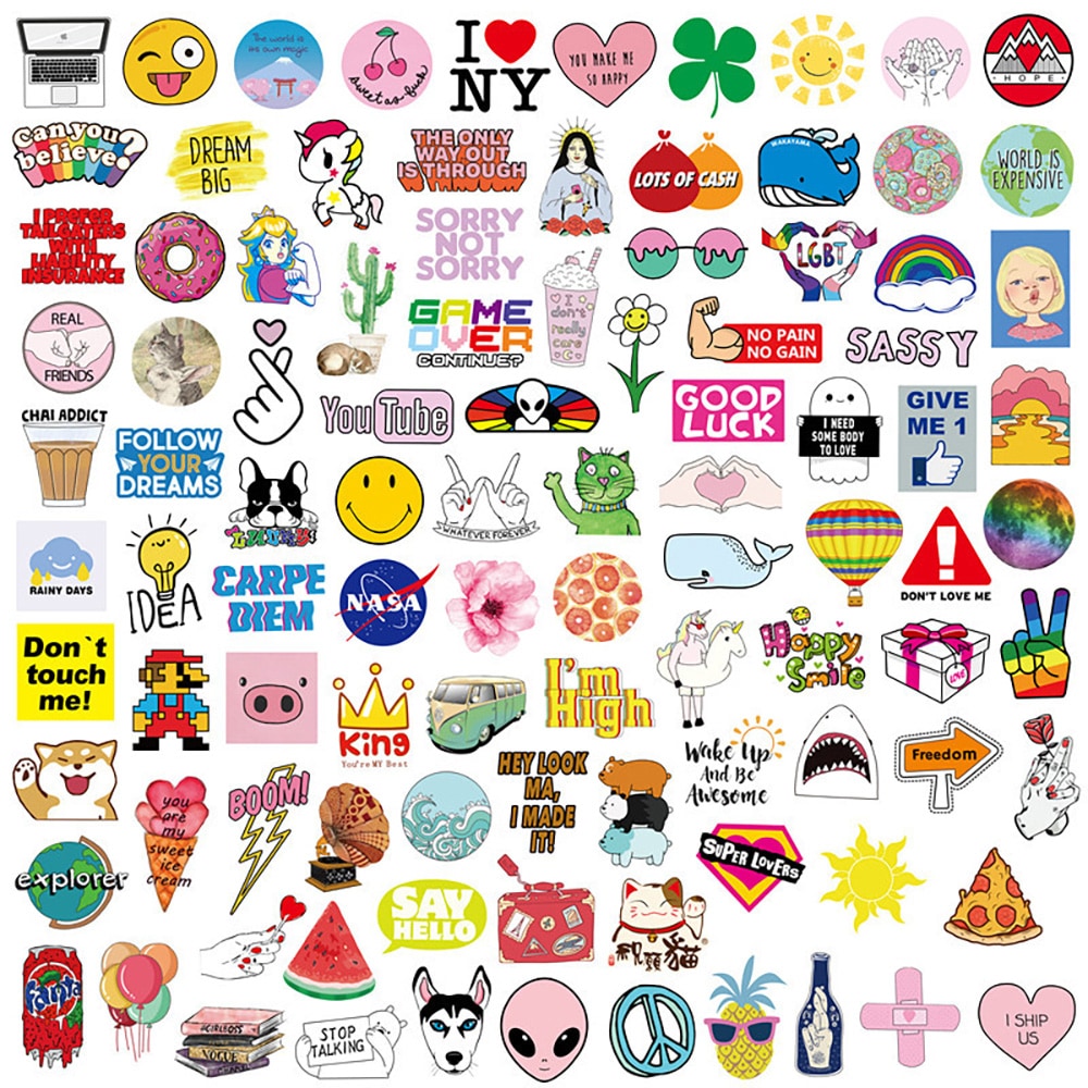 Klistermärken 100-pack