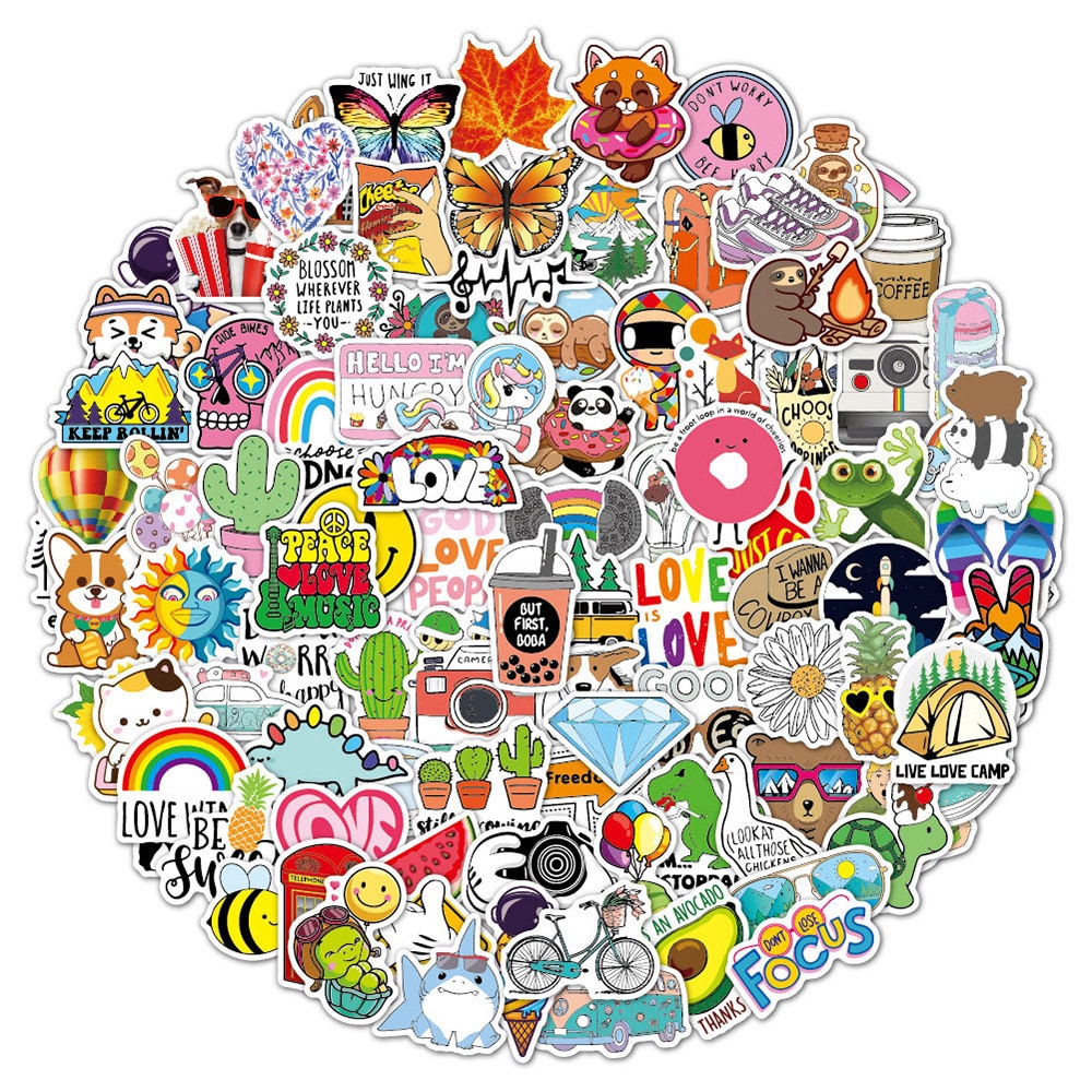 100st Klistermärken Sommartema