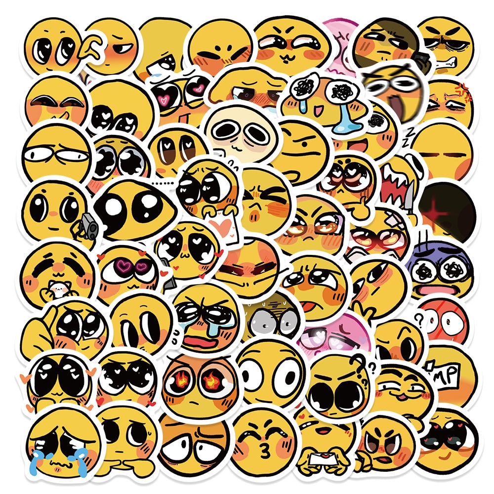 Roliga emoji-klistermärken 60-pack