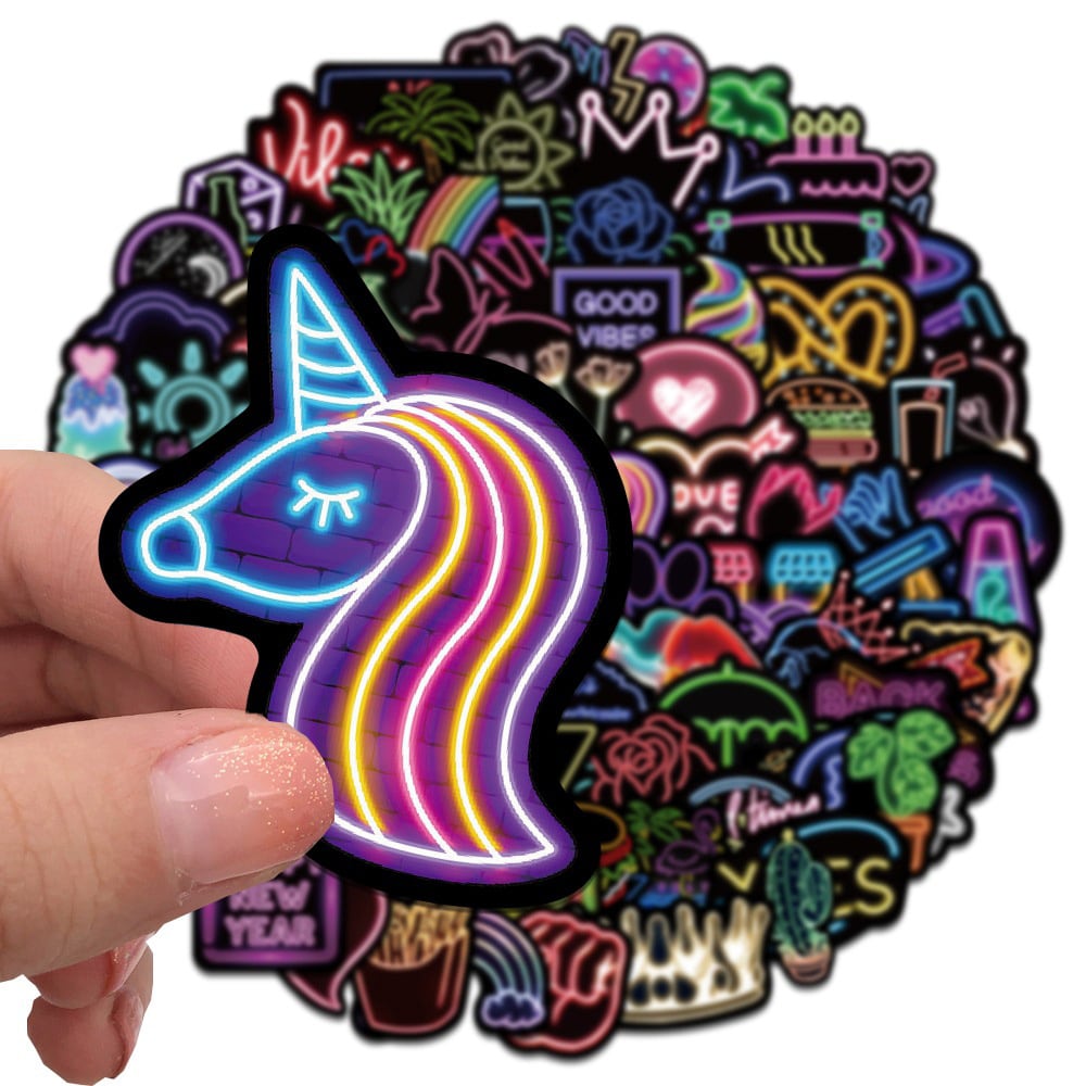 Graffiti-klistermärken neon 100-pack