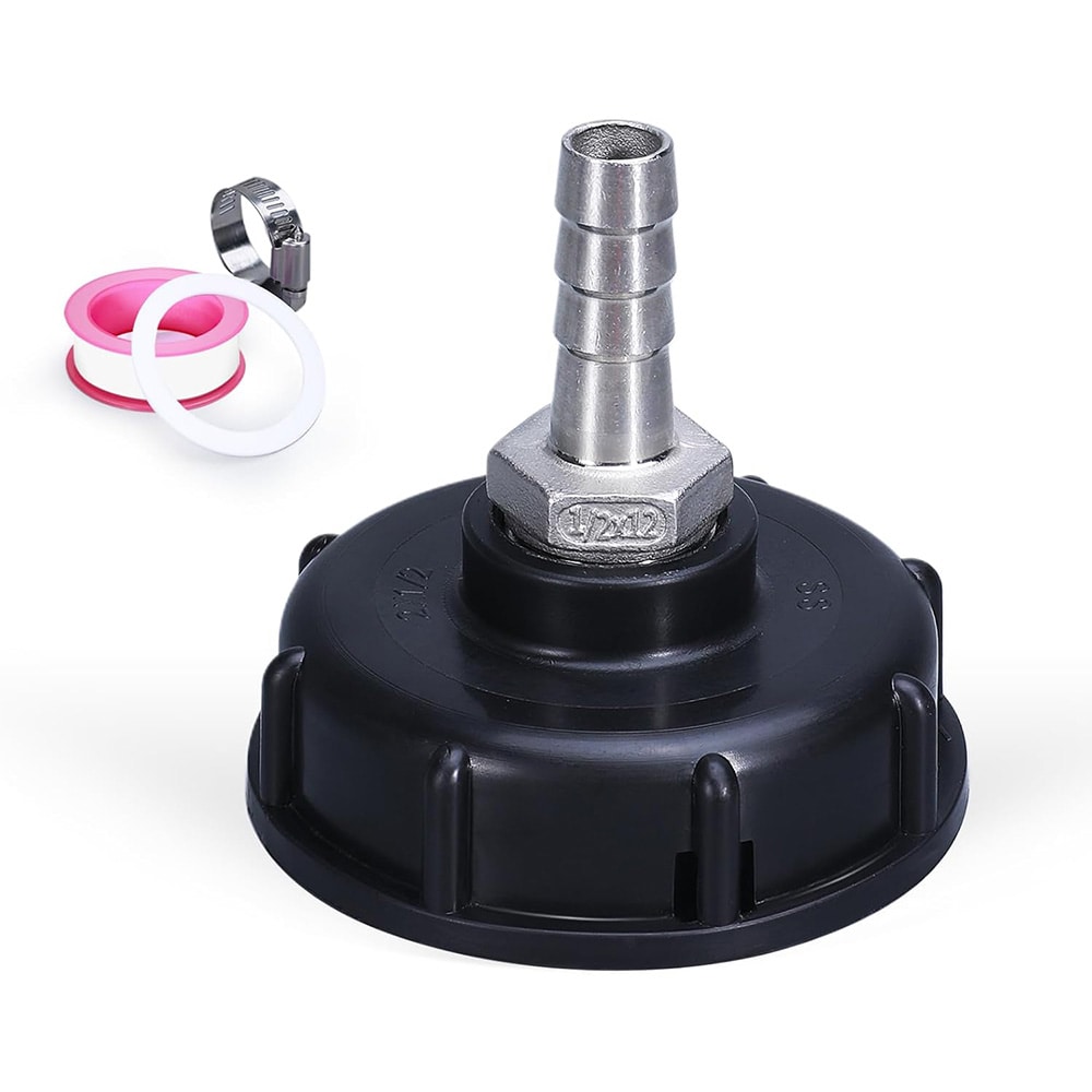 Kopplingsadapter till IBC-tank S60x6mm till 12mm slangkoppling i rostfritt stål