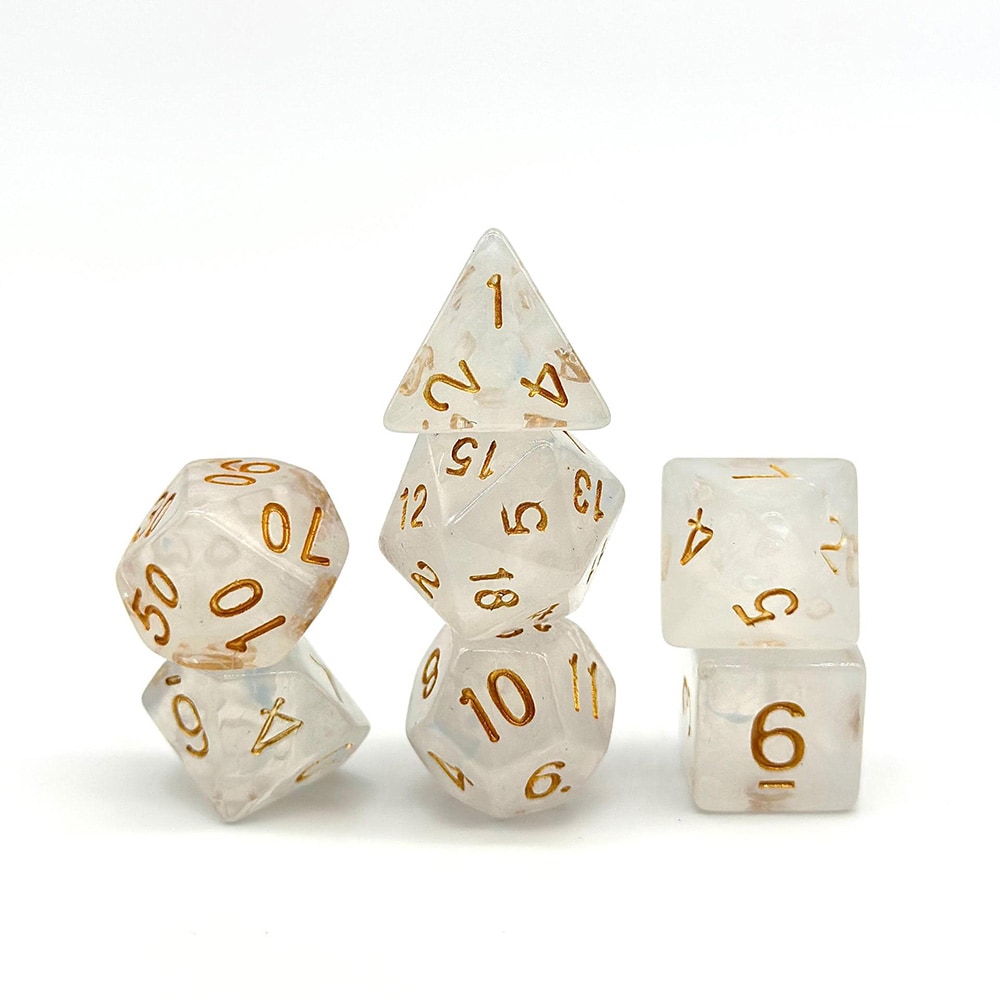 Tärningar till Dungeons & Dragons 7-pack - Vita