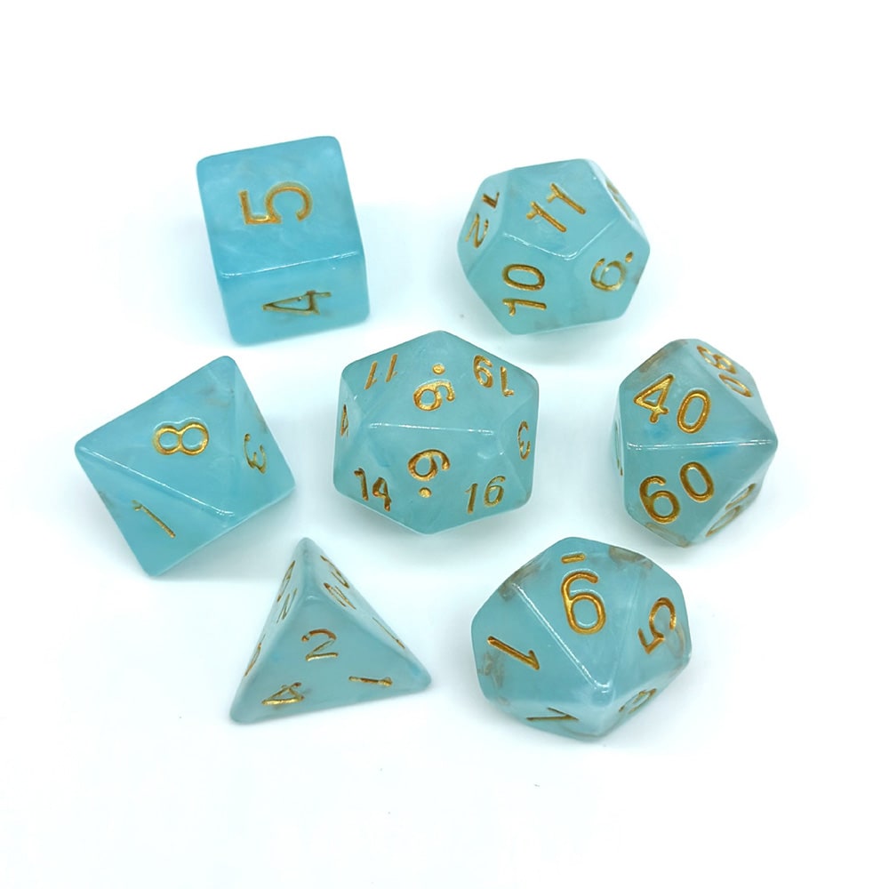 Tärningar till Dungeons & Dragons 7-pack - Ljusblå