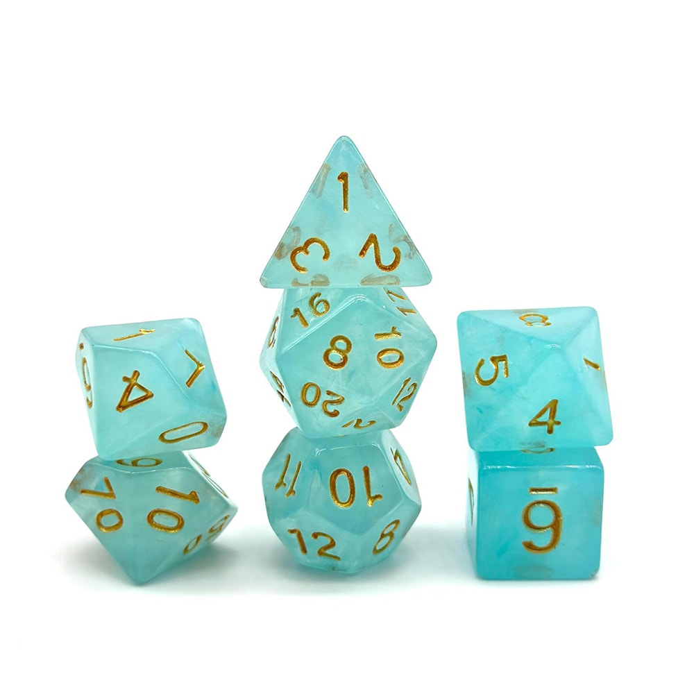 Tärningar till Dungeons & Dragons 7-pack - Ljusblå