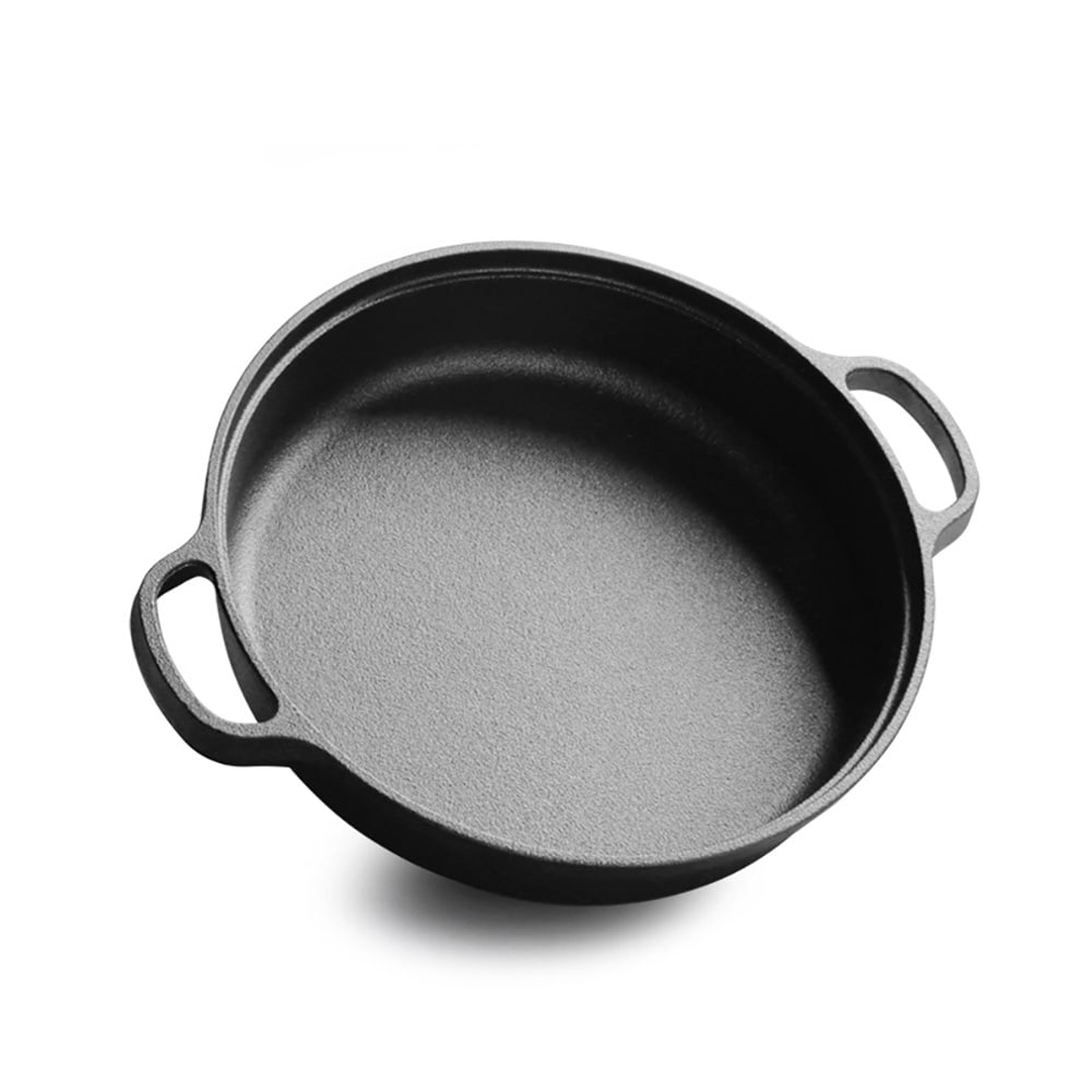 Støbejernsgryde med trælåg 35 cm