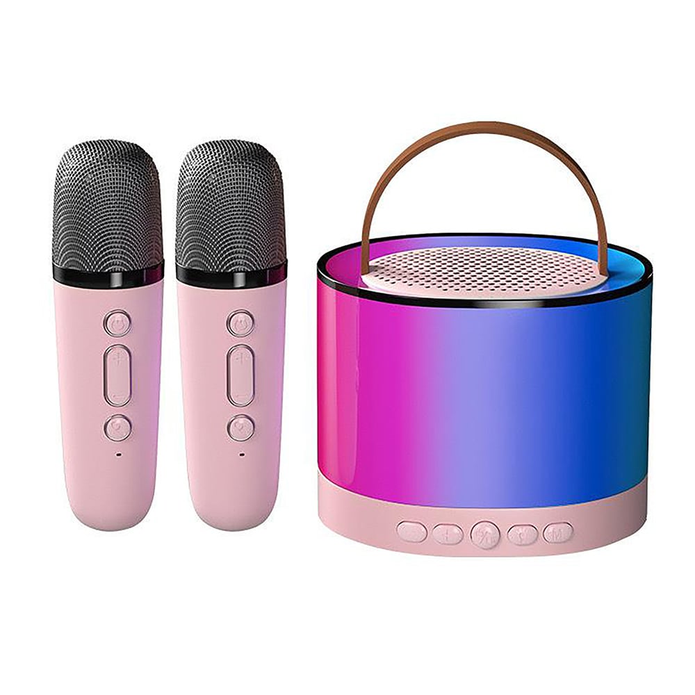 United SPK2553 trådlös högtalare med LED och mikrofoner - Rosa