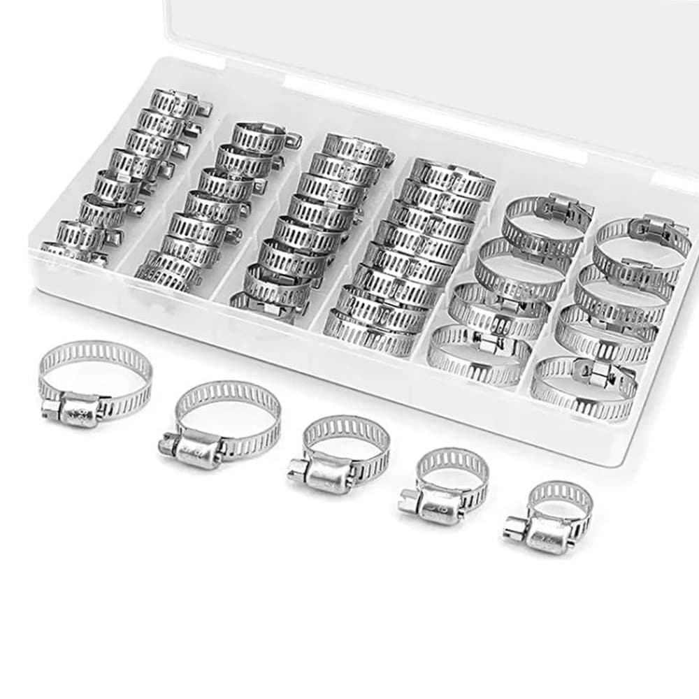 Slangklämmor i olika storlekar – 40 delar