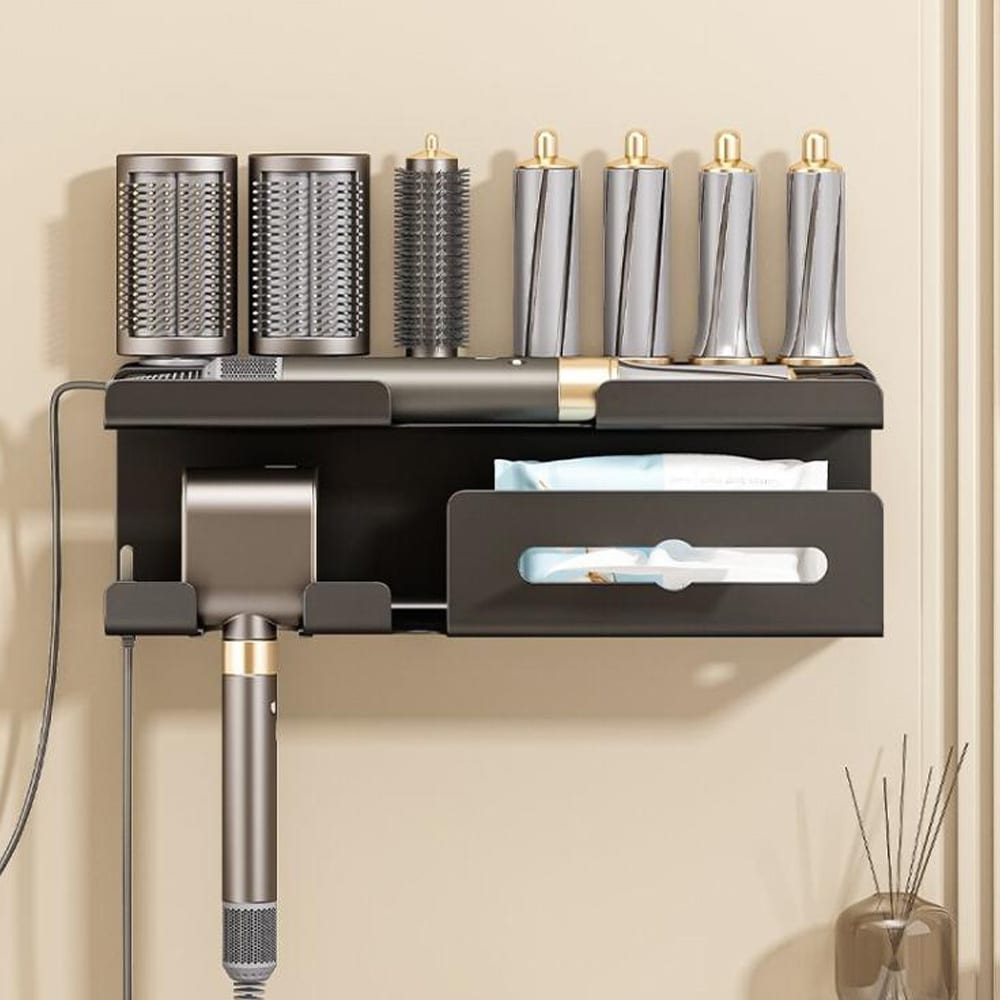 Väggfäste för tillbehör till Dyson Hårfön HS01/05 - Svart