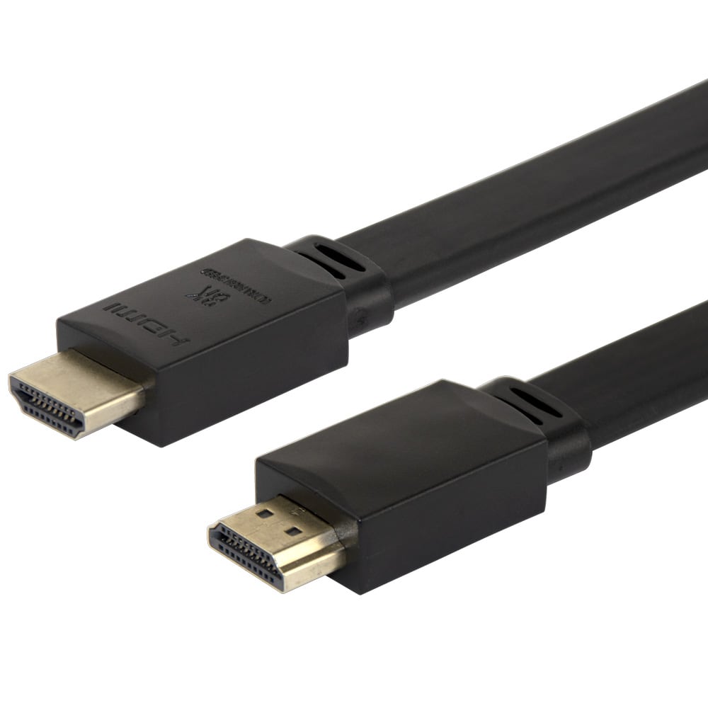 Deltaco HDMI-Kabel platt 2m - Svart