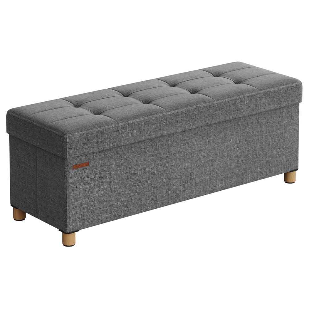 Stor fotpall med förvaring 110 × 40 × 38 cm – Grå