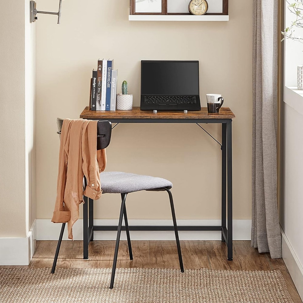 Skrivbord 80 cm – Rustik Brun/Svart