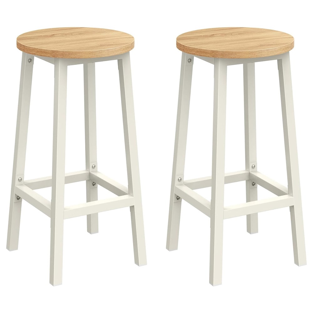 Barstolar 65 cm set om 2 – Vit/Ek
