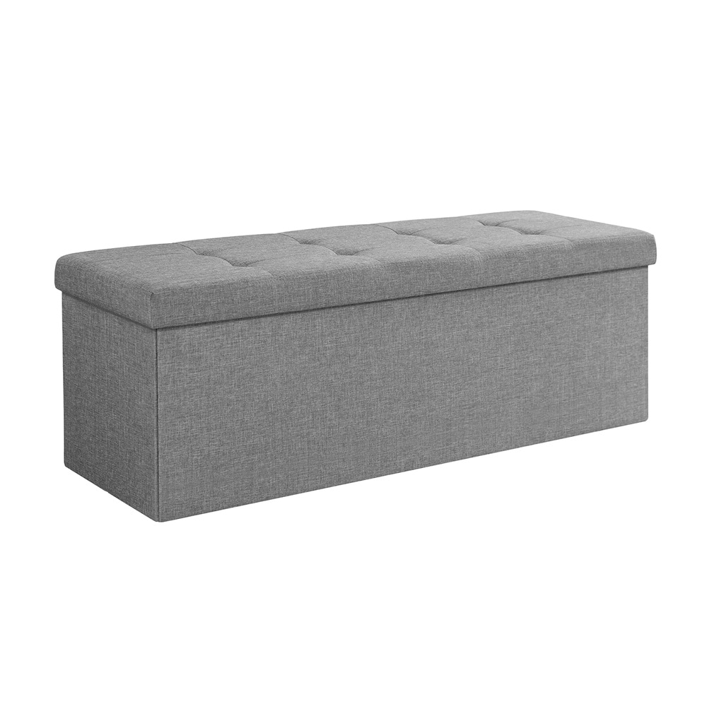 Stor fotpall med förvaring 110 × 40 × 38 cm – Grå