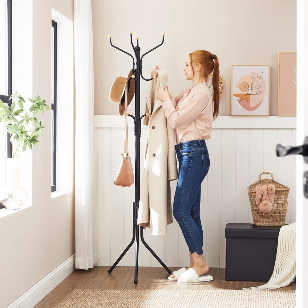 Fristående klädhängare i metall - Svart