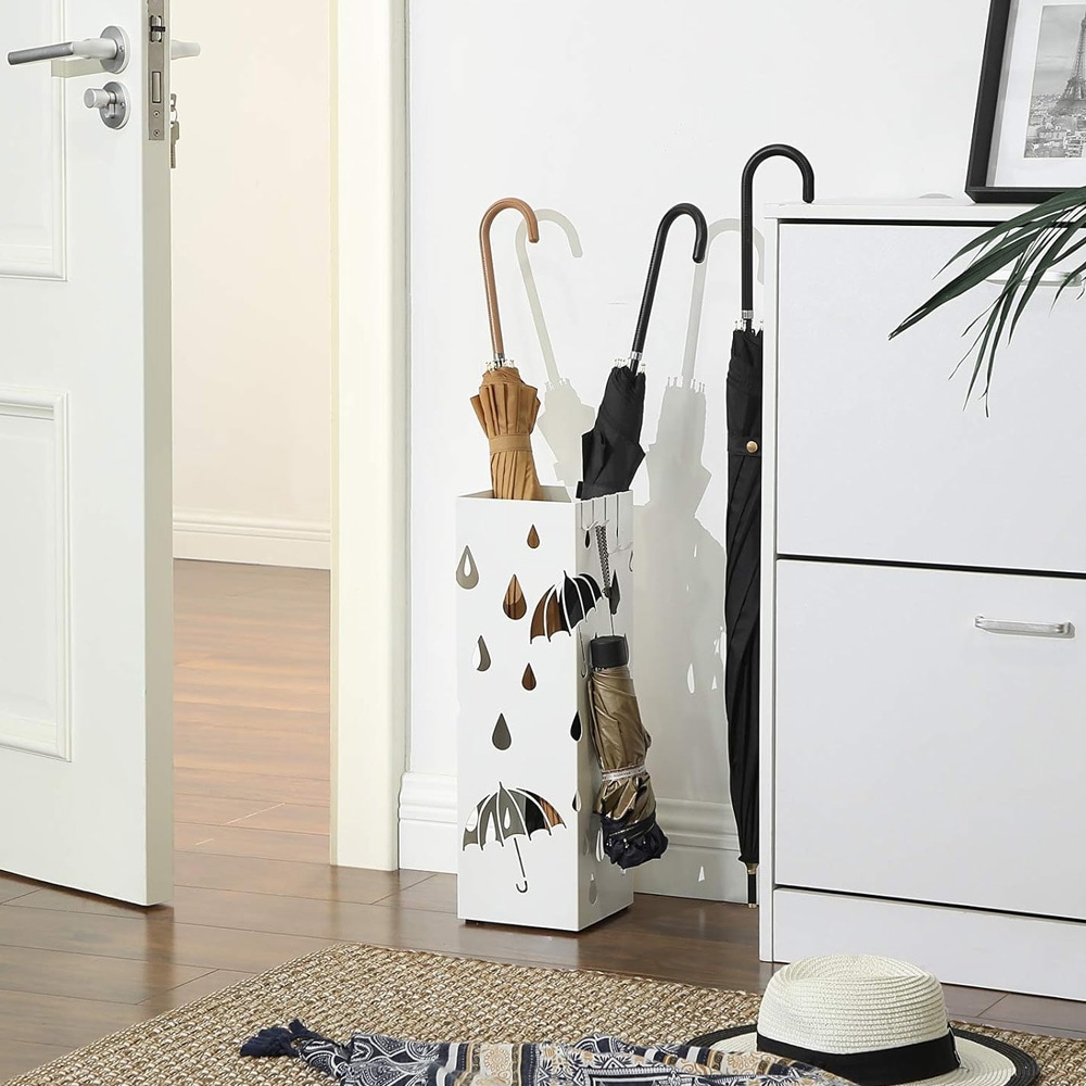 Paraplyställ i metall  – Vit