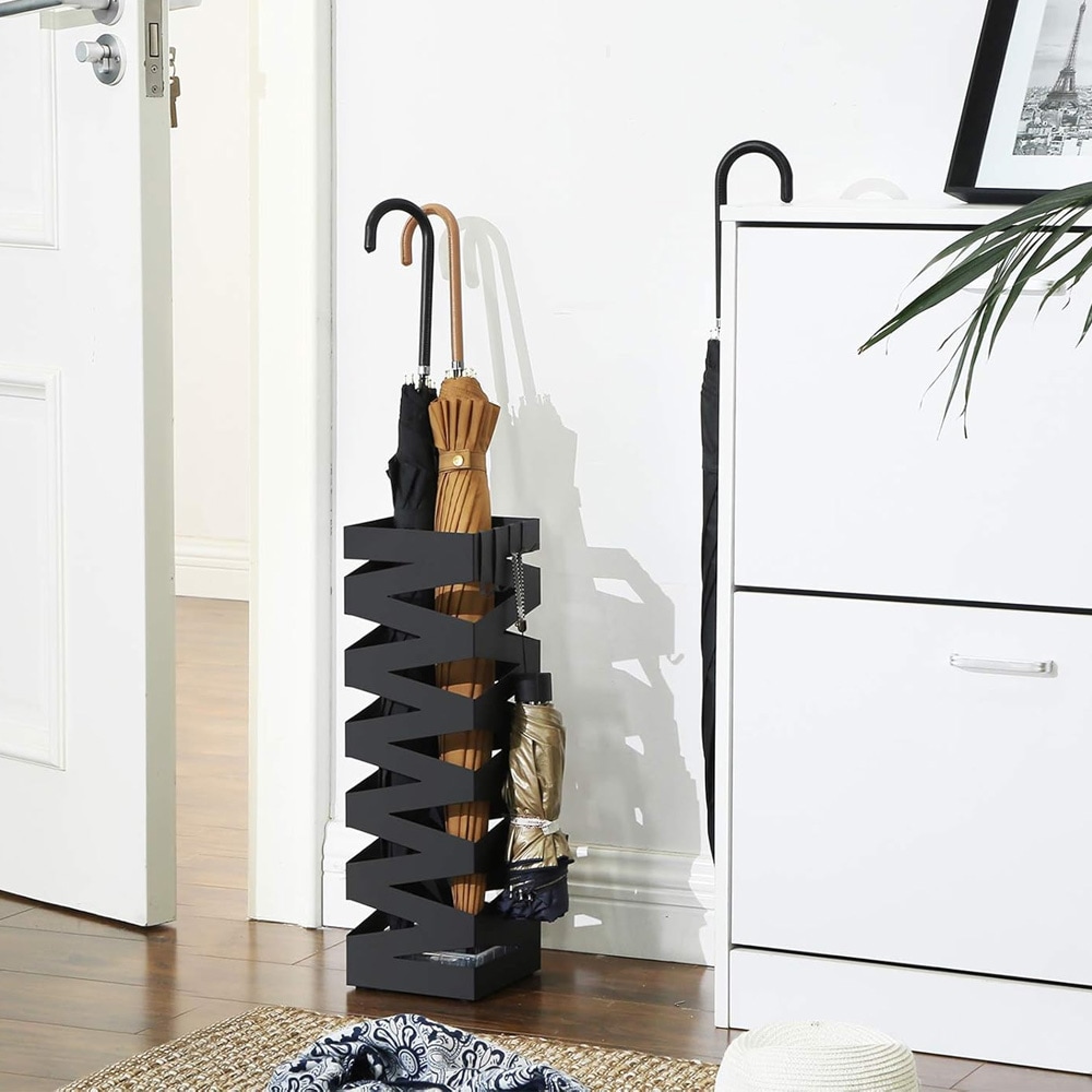 Paraplyställ i metall - Svart