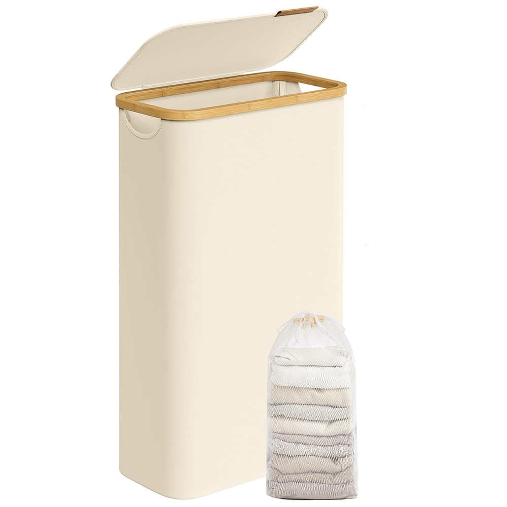 Tvättkorg med lock - Beige