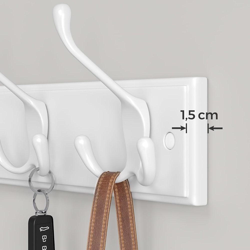Klädhängare med 4 krokar - Vit