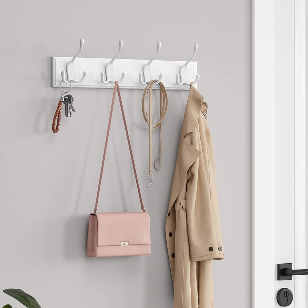 Klädhängare med 4 krokar - Vit