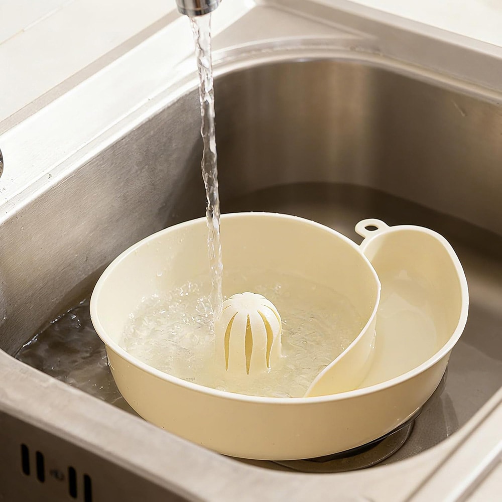 Durkslag i snäckform för frukt och grönsaker