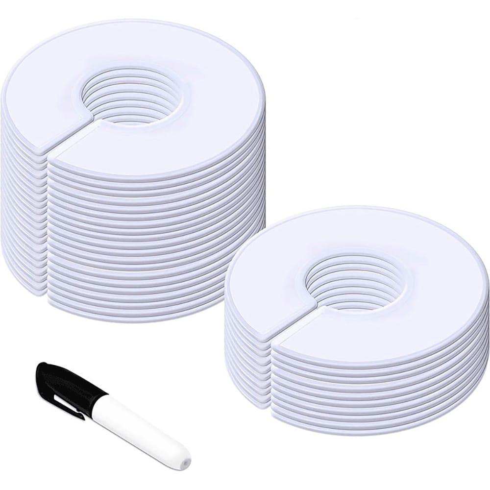 Klädavskiljare för galgar, 20-pack i plast