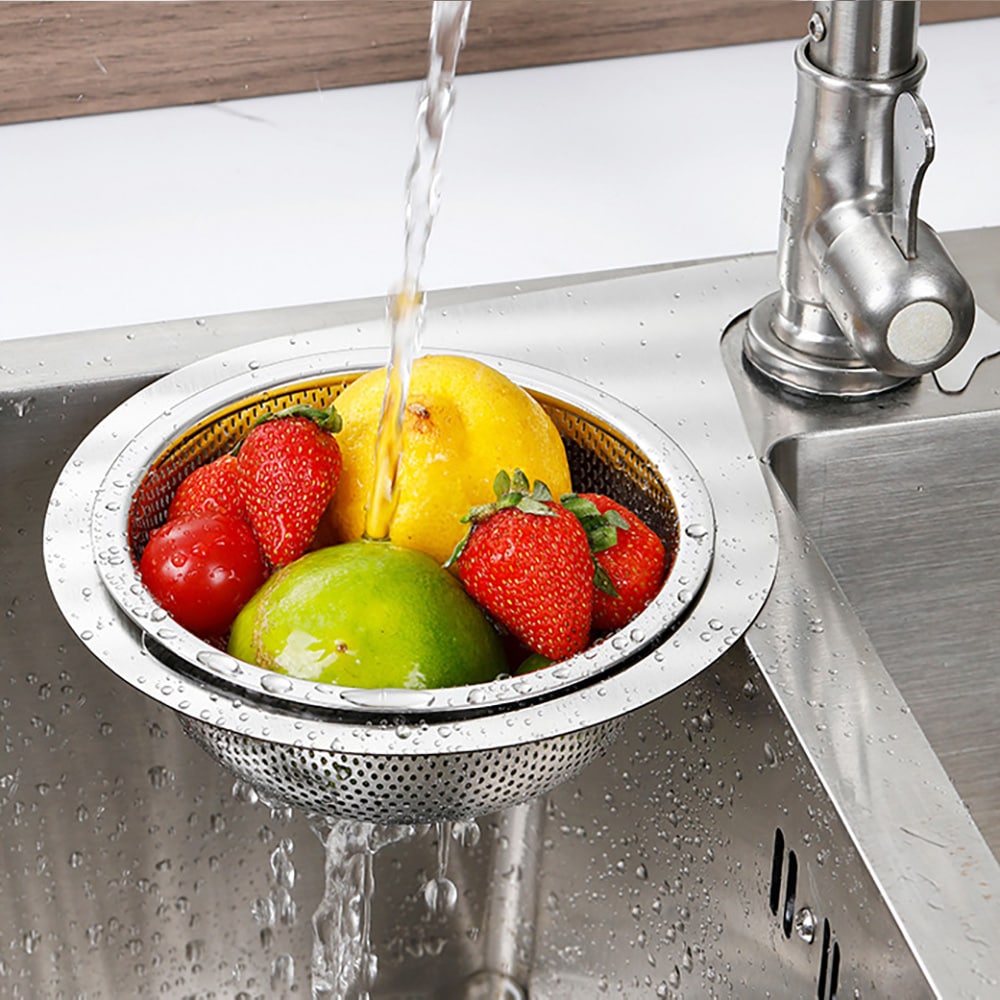 Rostfritt durkslag 14cm