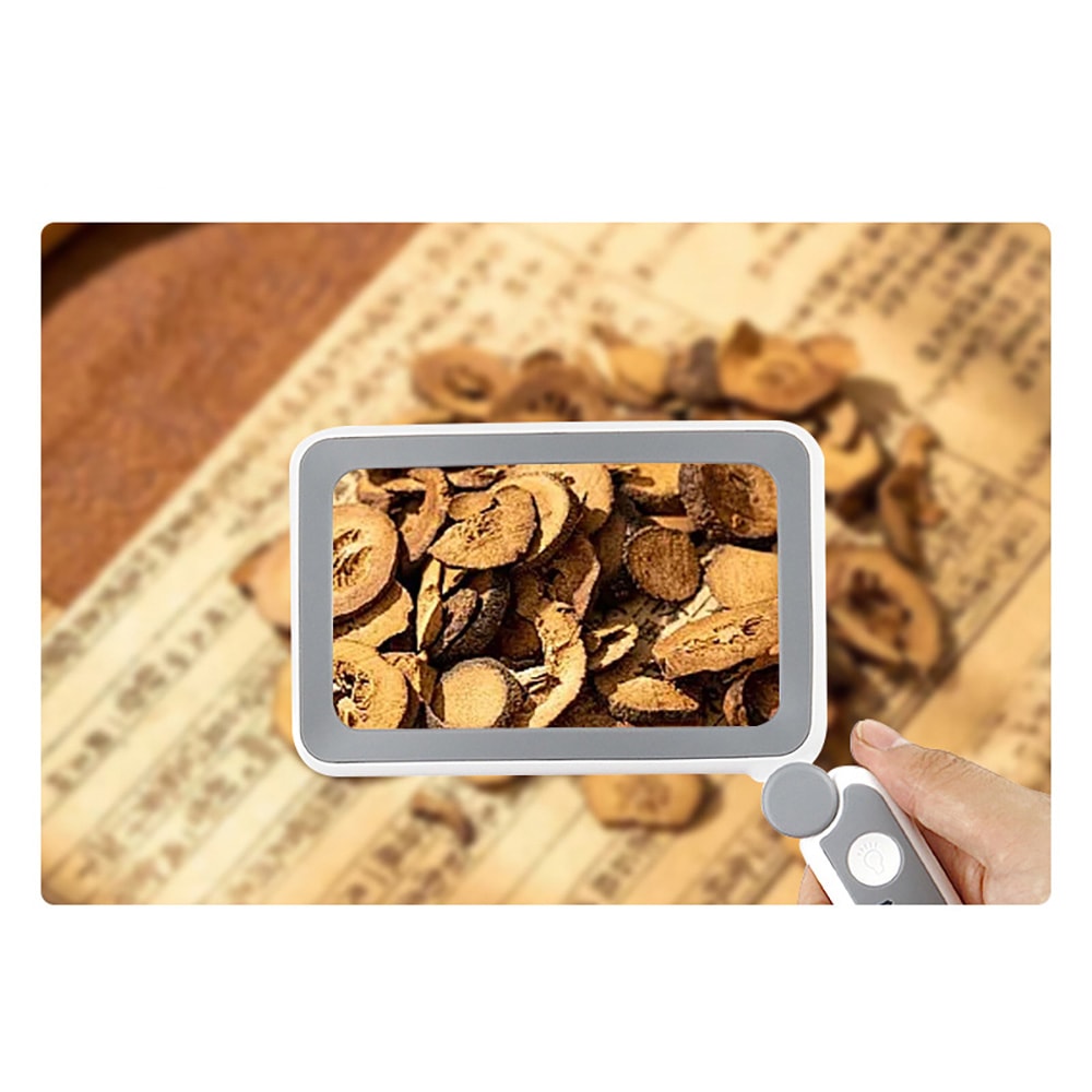 Utfällbart förstoringsglas 4X med LED-belysning och USB-laddning