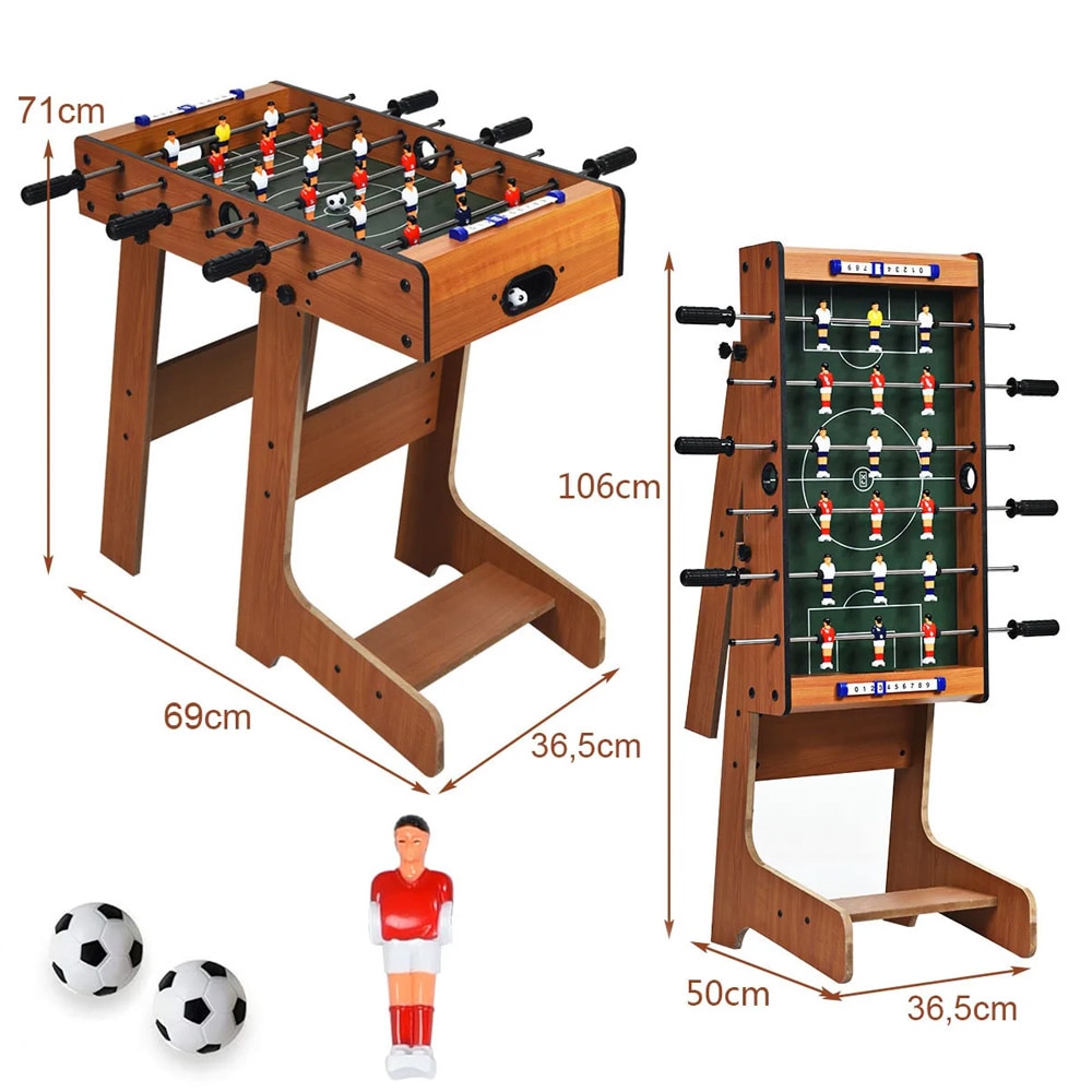 Fotbollsspel för bord – 33 × 36 × 109 cm