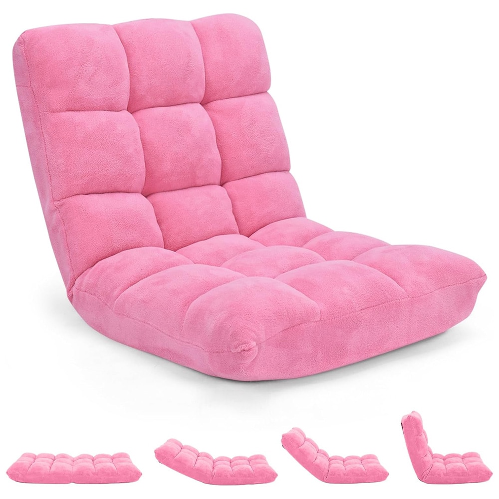 Golvfåtölj med 14 positioner – Rosa