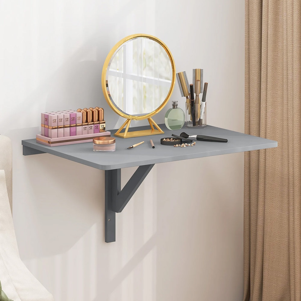 Väggmonterat fällbord 80 × 60 cm – Grå