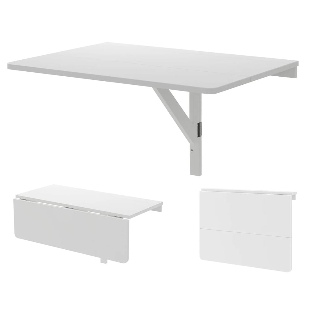 Väggmonterat fällbord 80 × 60 cm – Vit