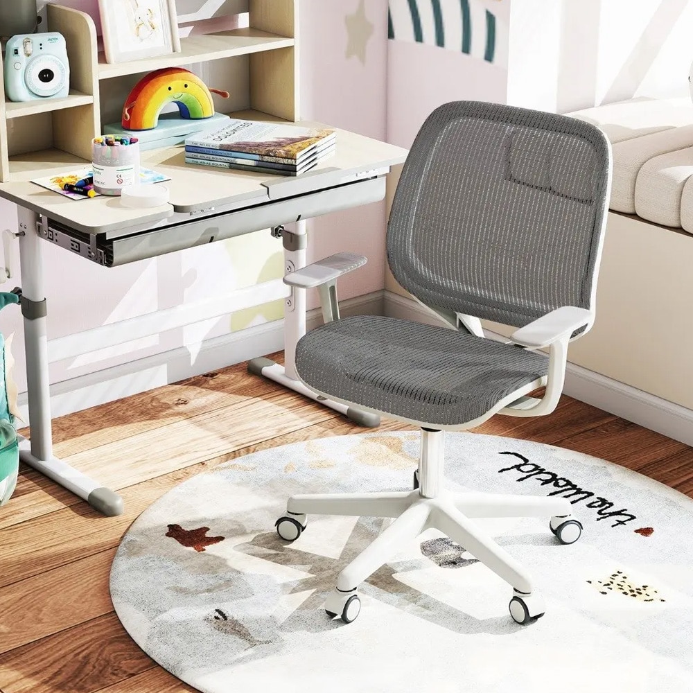 Ergonomisk skrivbordsstol för barn 6–15 år - Grå