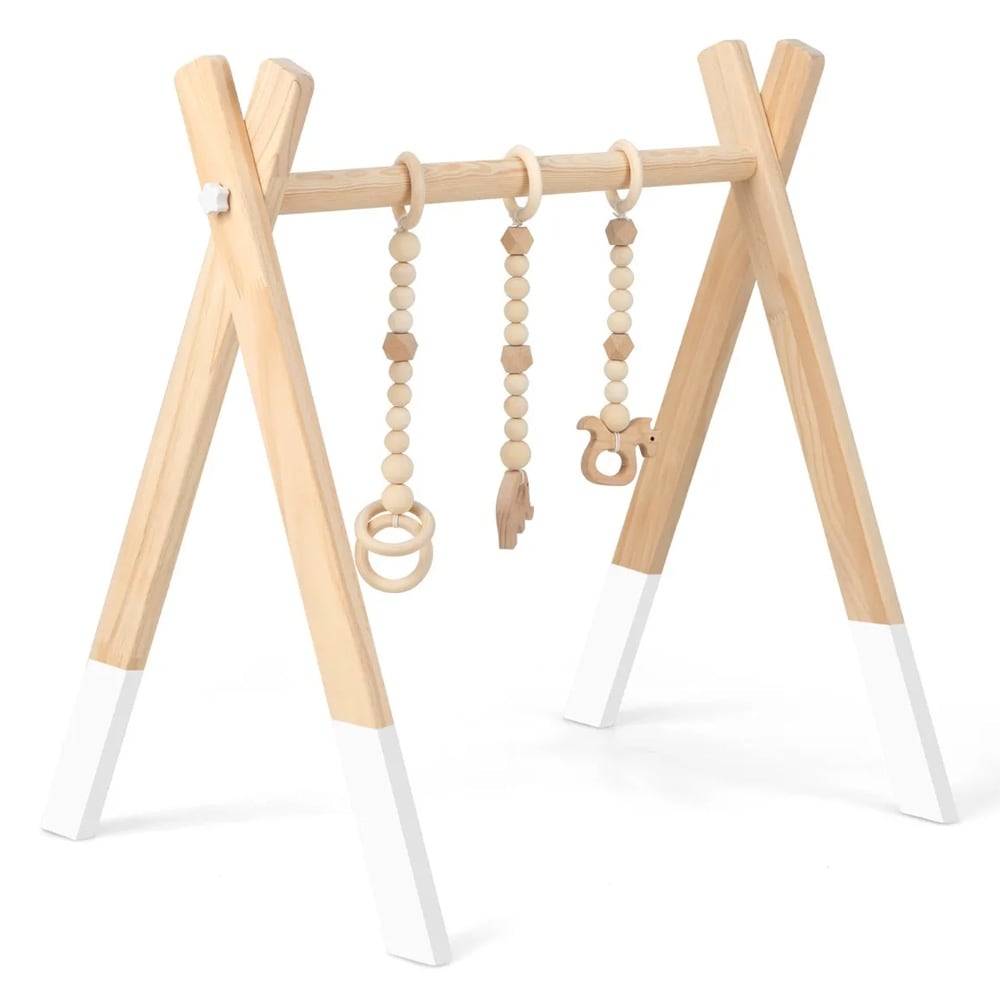 Babygym i trä från 3 månader – Vit