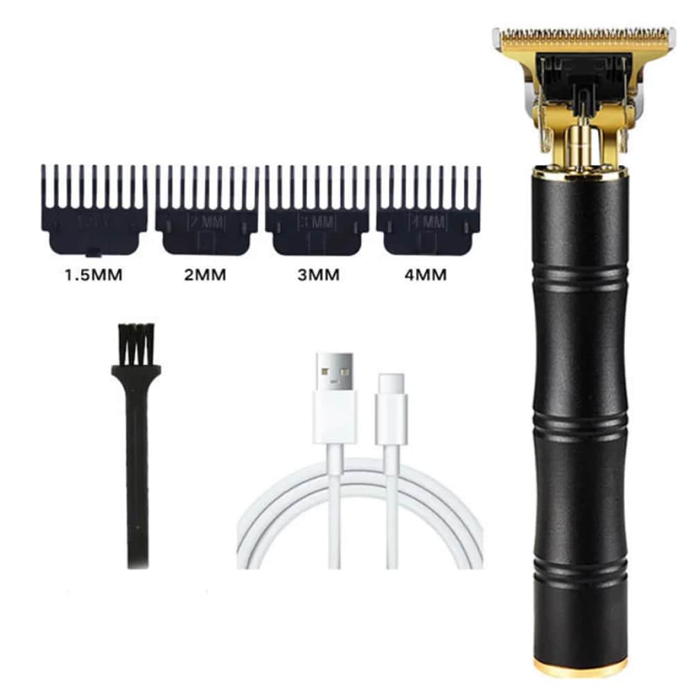 Herzberg hårtrimmer med USB-C – Svart