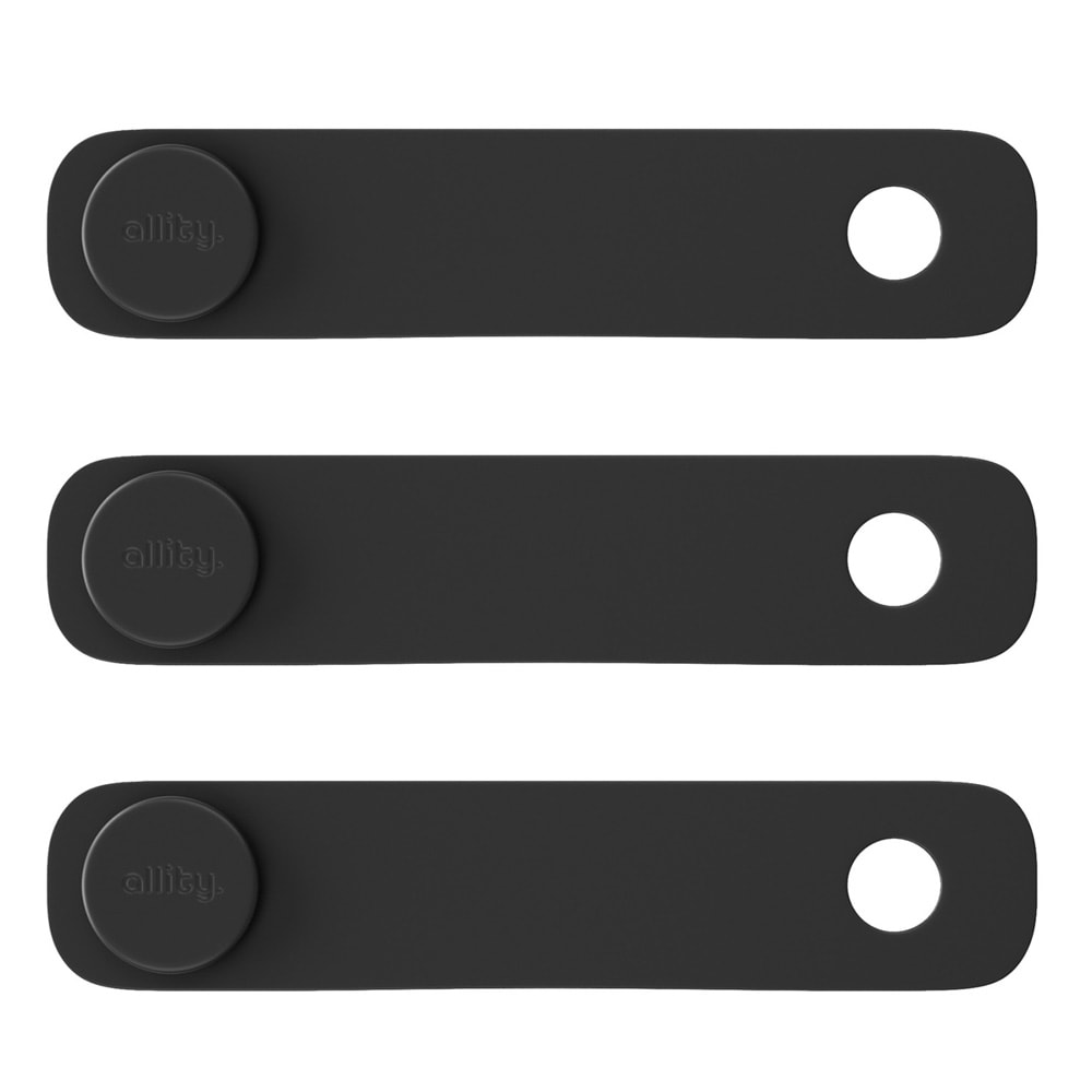 Allity Kabelband 3-pack i silikon – Svart