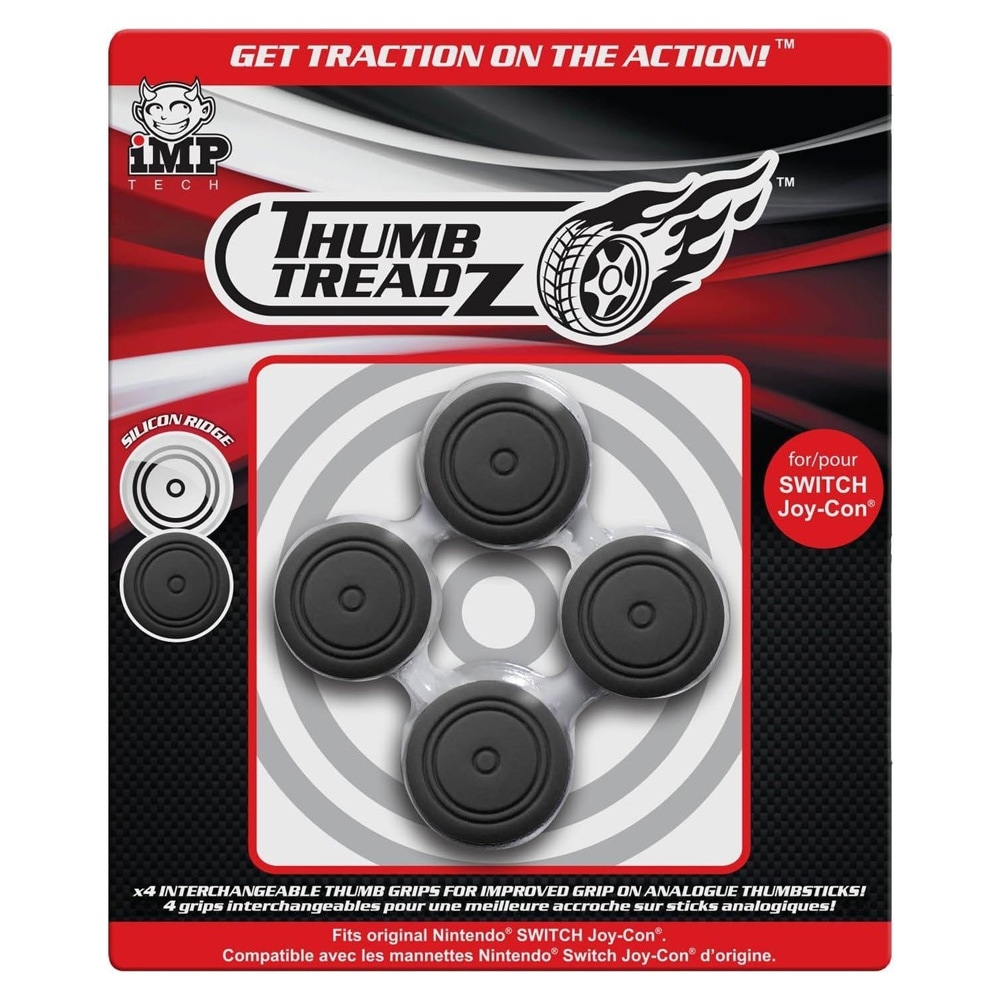 IMP Tech Thumb Grips till Nintendo Switch 4-pack – svart