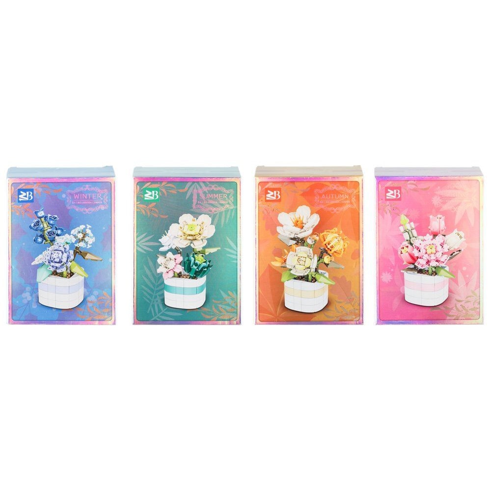 Byggklossar - Blommor i kruka