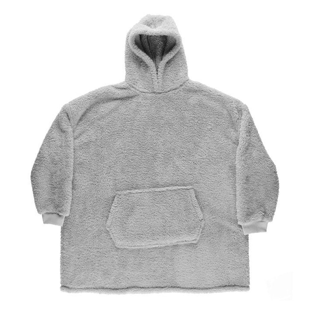 Fluffig oversize hoodie – Grå