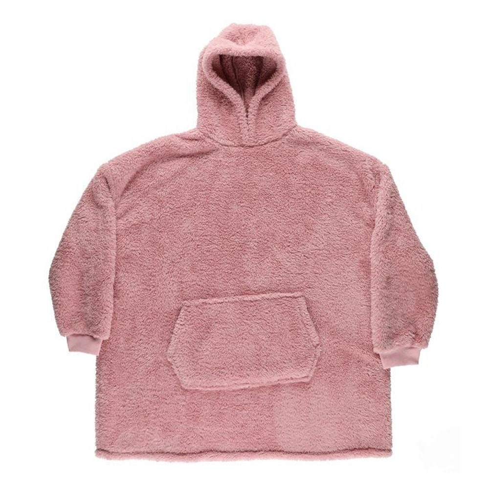 Fluffig oversize hoodie – Rosa