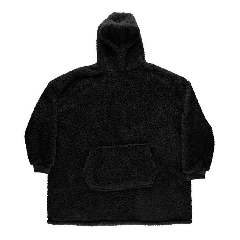 Fluffig oversize hoodie – Svart