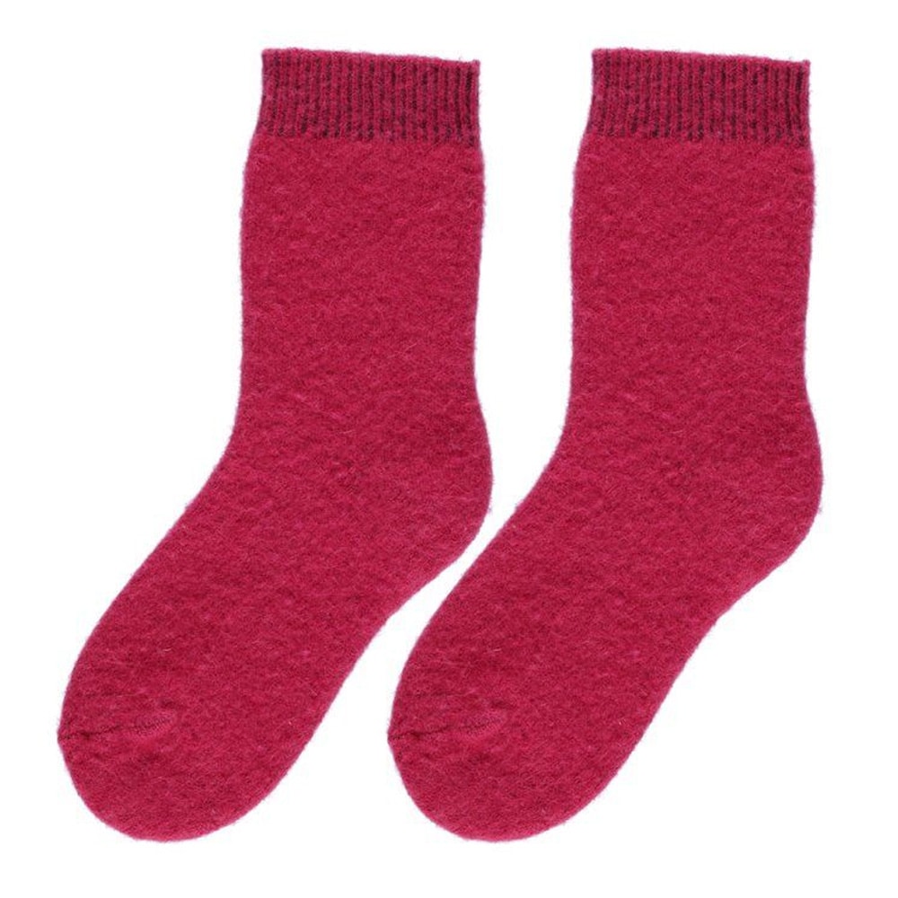 Ullstrumpor av merinoull storlek 37-41 - Plommon