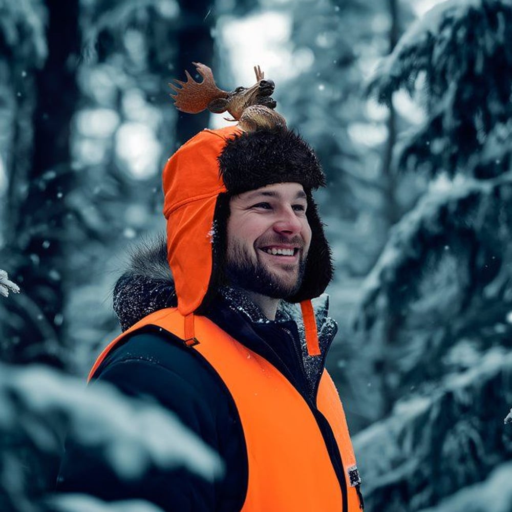 Vintermössa Älg - Orange