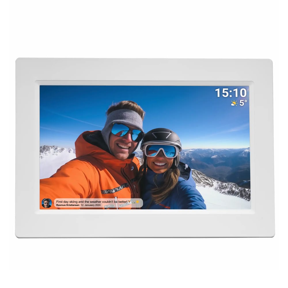 Denver WiFi Fotoram 10,1" med Frameo - Vit