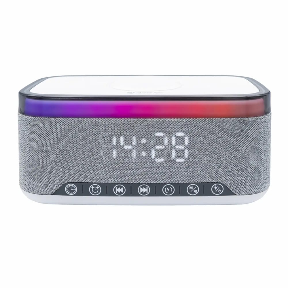 Denver Klockradio med bluetooth och trådlös ladding  - Grå