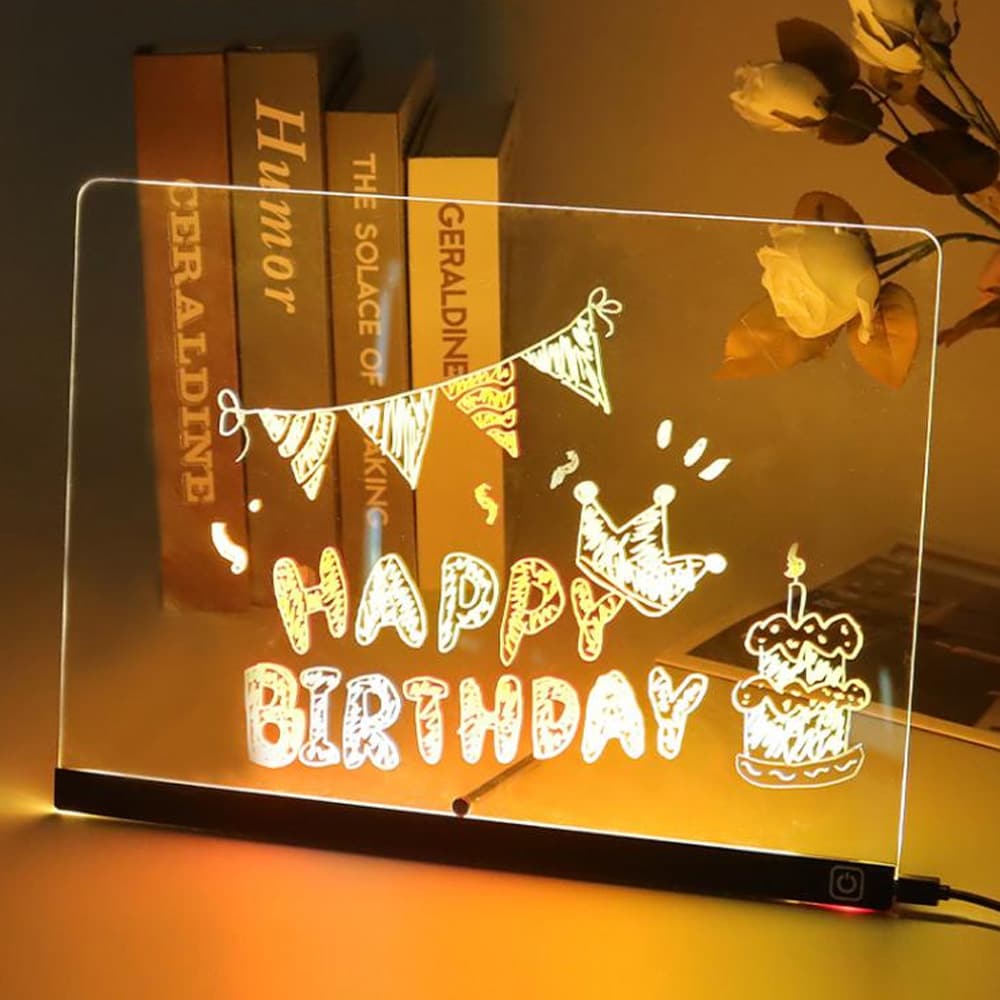 Upplyst anslagstavla med RGB-belysning 30x20 cm