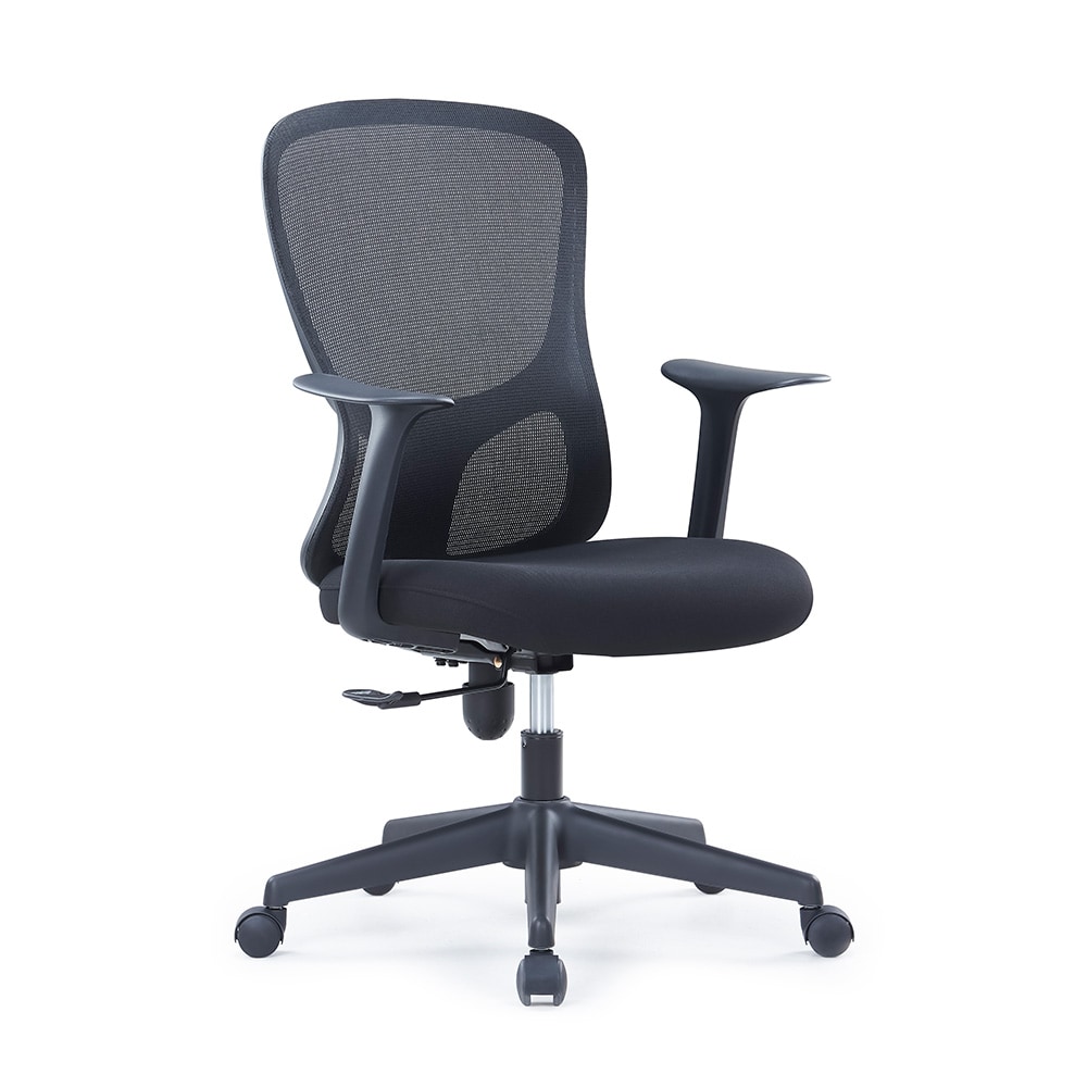 Höj och sänkbar Skrivbordsstol i svart mesh