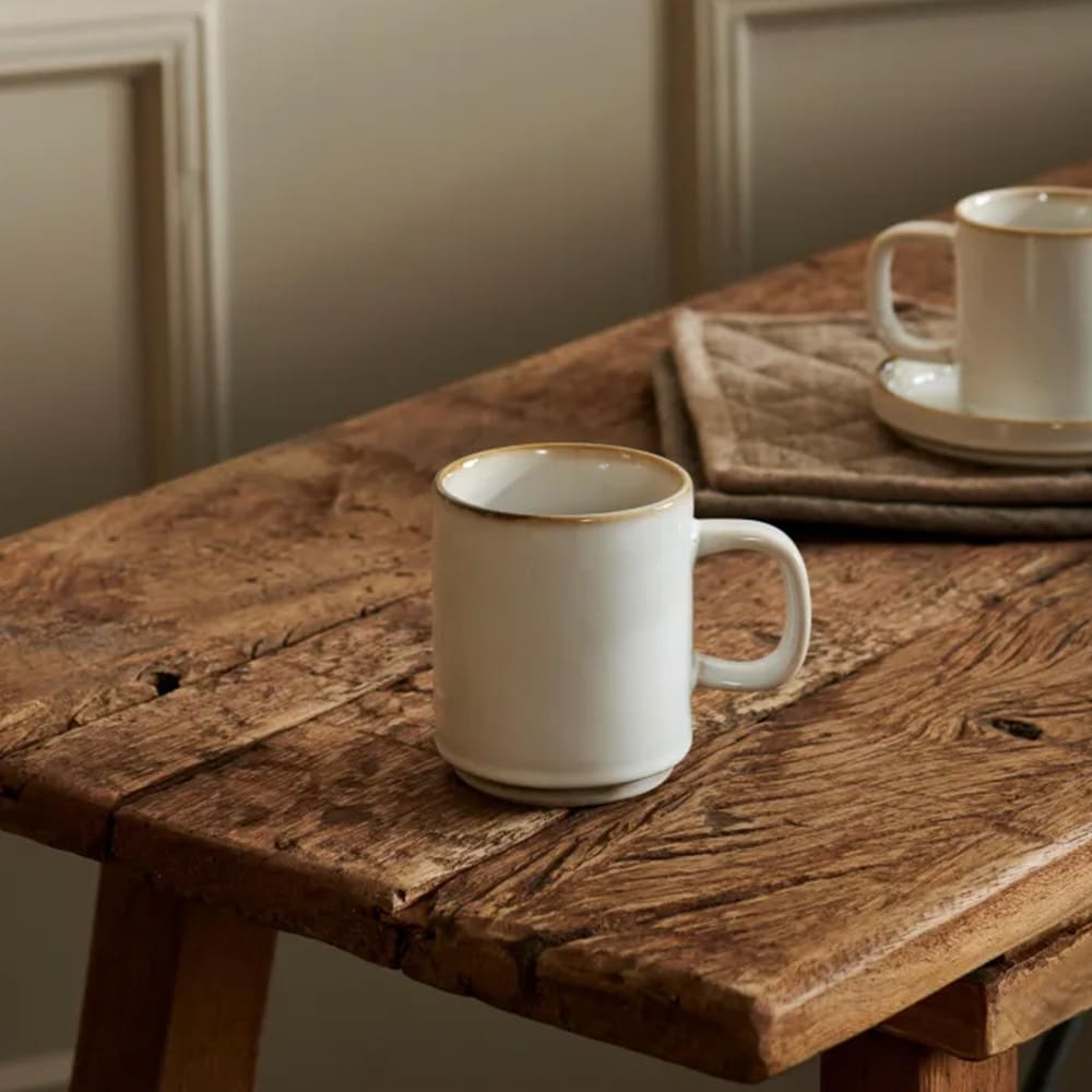 Mineral Marble Mugg i keramik 200ml - Vit